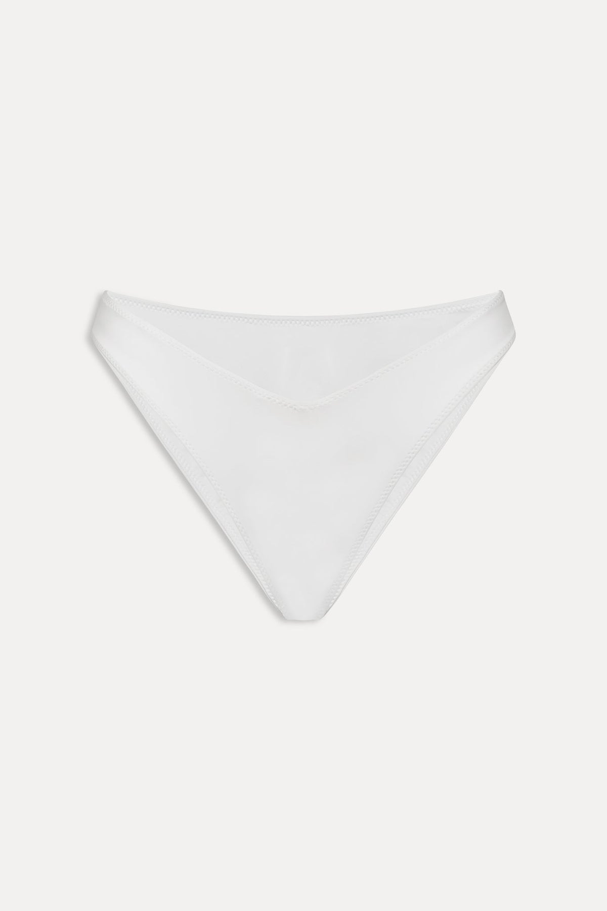 Enzo Cheeky Bikini Bottom - Optic White | Frankies Bikinis