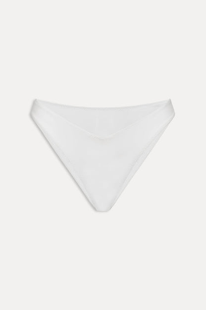 Enzo Cheeky Bikini Bottom - Optic White | Frankies Bikinis
