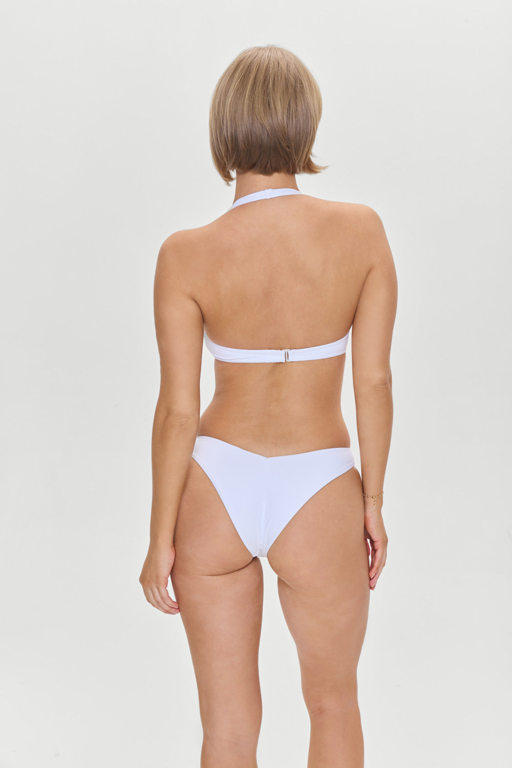 Enzo Cheeky Bikini Bottom - Optic White | Frankies Bikinis