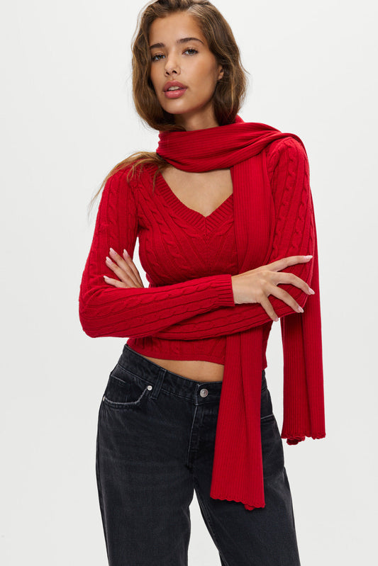 Snug Knit Scarf - Heartstrings | Frankies Bikinis