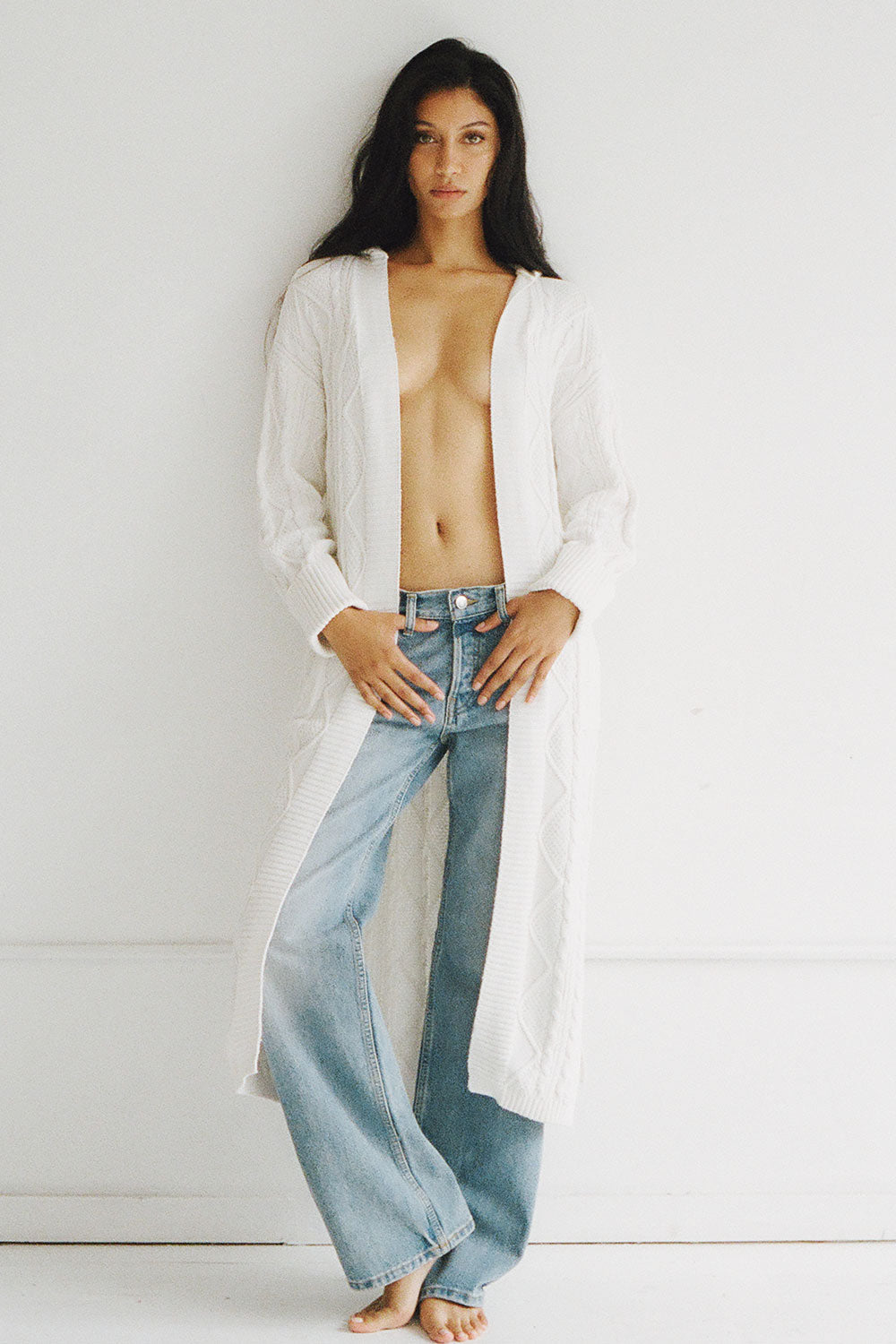 Love Story Duster Cardigan - Cloud White | Frankies Bikinis