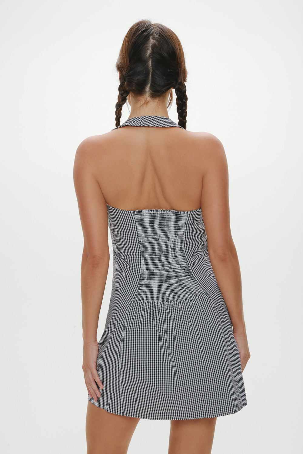 West Cotton Wrap Mini Dress - Morning Gingham | Frankies Bikinis