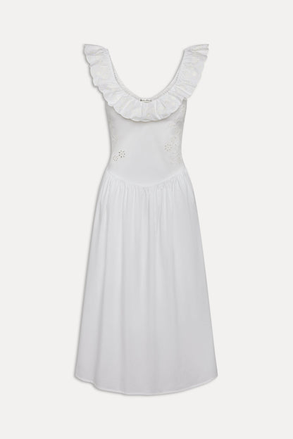 Georgia Cotton Embroidered Midi Dress - Angel's Meadow | Frankies Bikinis