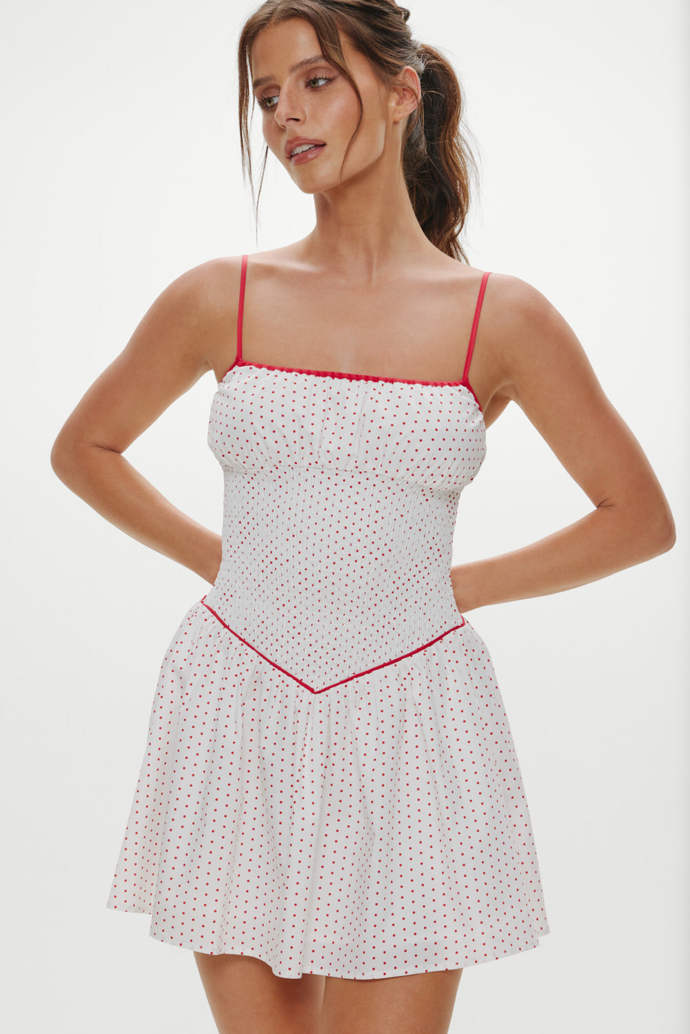 Coast Cotton Mini Dress - Red Dot | Frankies Bikinis