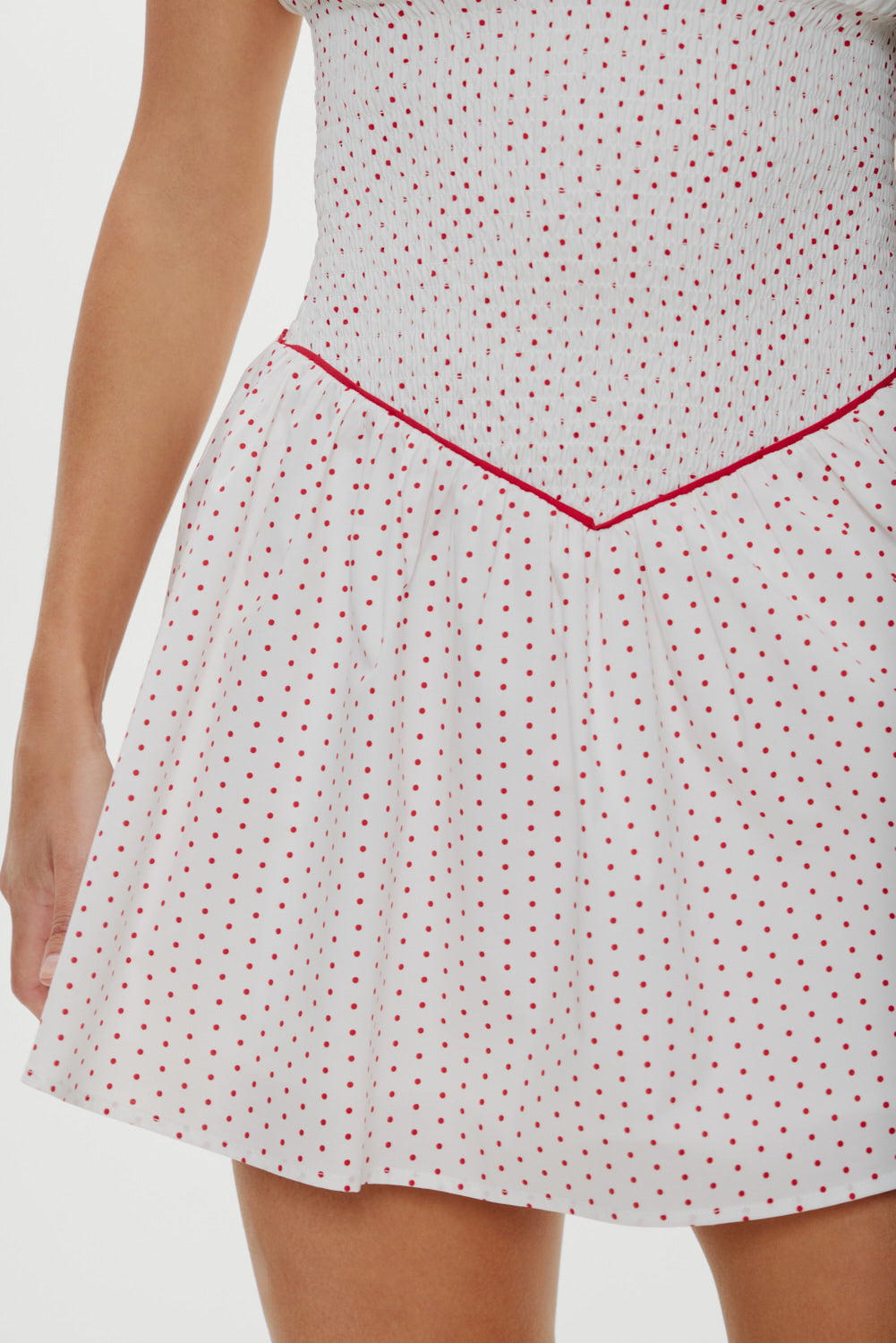 Coast Cotton Mini Dress - Red Dot | Frankies Bikinis