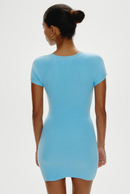 Haze Knit Mini Dress - Blue Vanilla | Frankies Bikinis