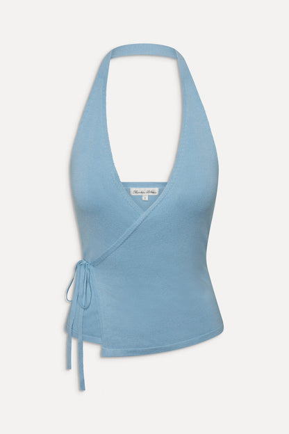 Lullaby Halter Wrap Top - Blue Vanilla | Frankies Bikinis