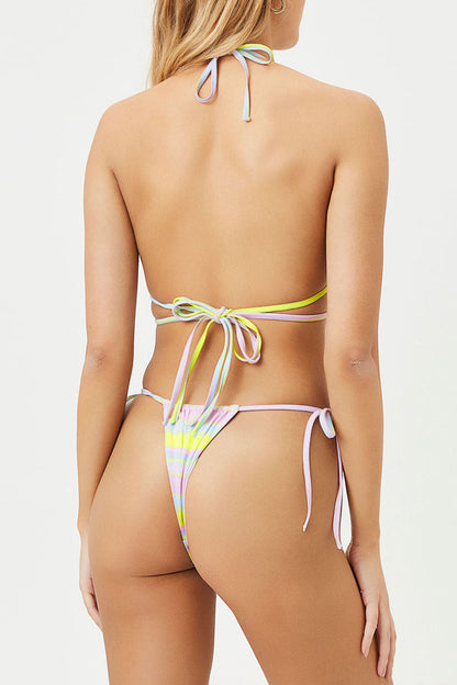 Tatum Triangle String Bikini Top - Summer Stripe | Frankies Bikinis
