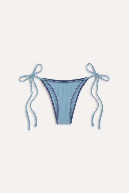 Mackenzie Cheeky String Bikini Bottom - Blue Vanilla | Frankies Bikinis