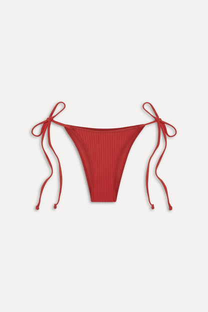 Mackenzie Cheeky String Bikini Bottom - Cherry | Frankies Bikinis