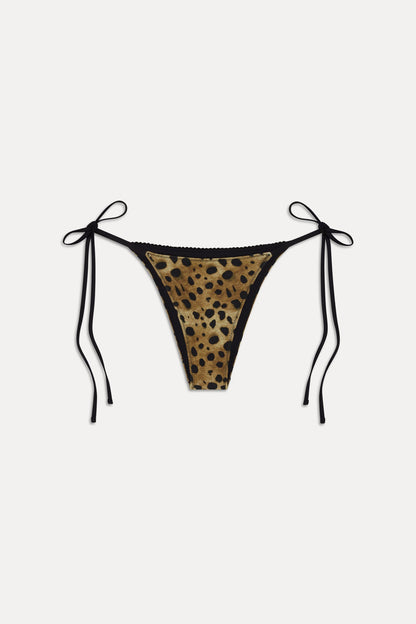 x Khy Mackenzie Skimpy Bikini Bottom - Lacey Leopard | Frankies Bikinis