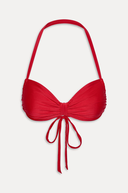 Reece Satin Halter Bikini Top - Lovebird | Frankies Bikinis