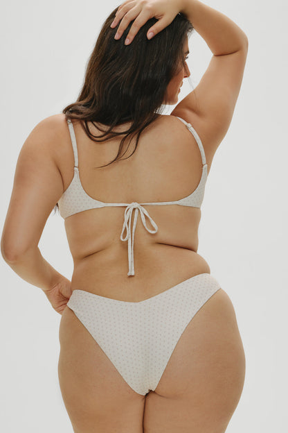 x Khy Enzo Cheeky Bikini Bottom - Pearl Dot | Frankies Bikinis