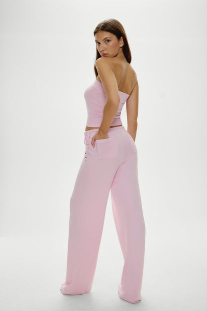 Breeze Low Rise Knit Pants - Strawberries & Cream | Frankies Bikinis