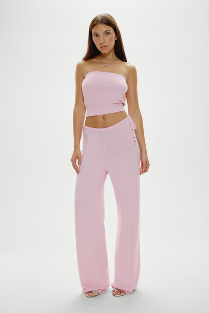 Breeze Low Rise Knit Pants - Strawberries & Cream | Frankies Bikinis