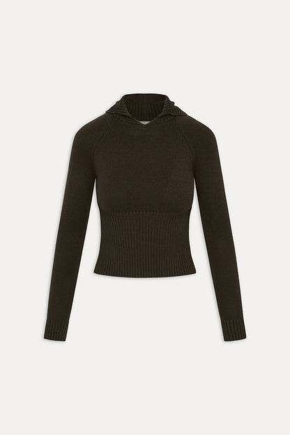 Hazel Knit Hoodie - Chocolate Brown | Frankies Bikinis