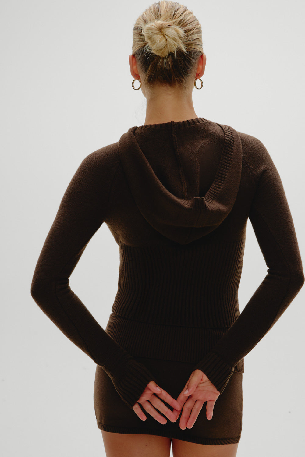 Hazel Knit Hoodie - Chocolate Brown | Frankies Bikinis