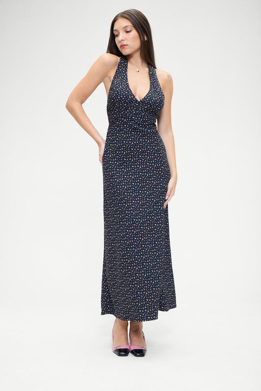 Madeleine Floral Maxi Dress - Midnight Flower | Frankies Bikinis