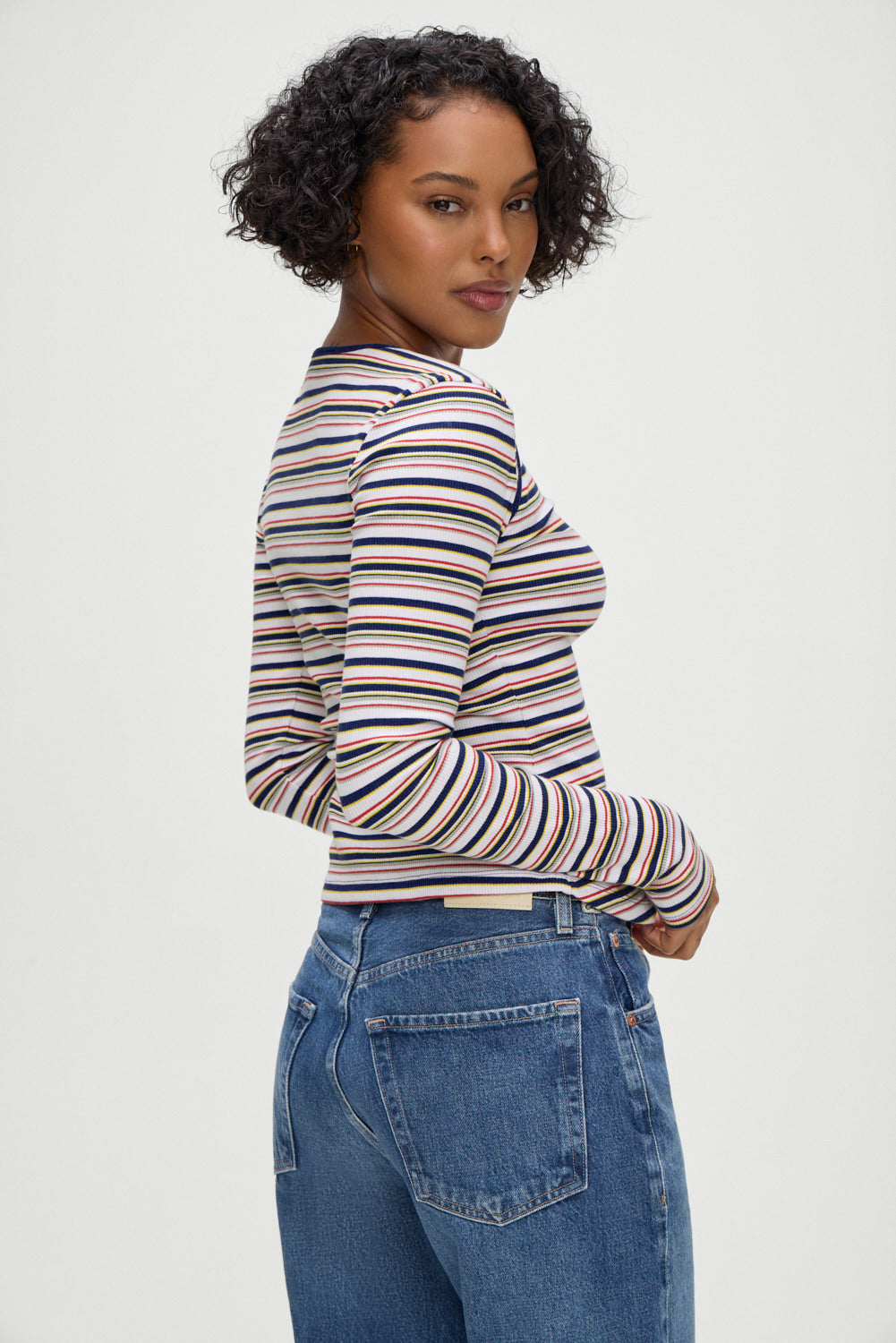 Blair Striped Long Sleeve Shirt - Love Stripe | Frankies Bikinis