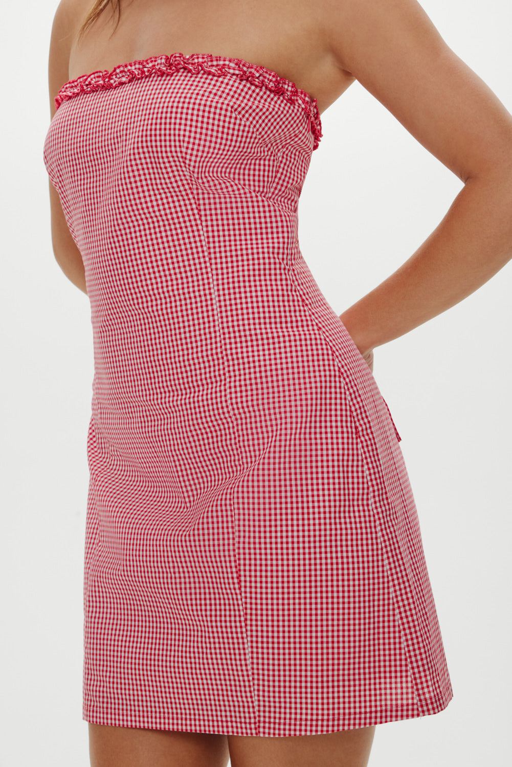 Poppy Strapless Cotton Mini Dress - Picnic Basket | Frankies Bikinis