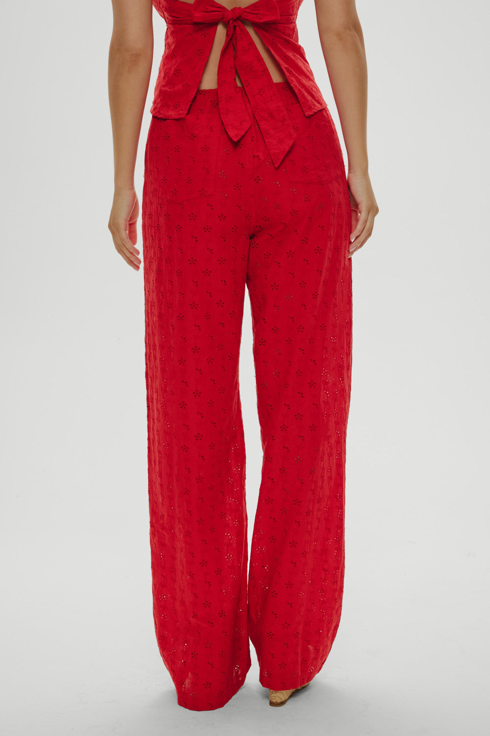 Princess Eyelet Pants - Red Rose | Frankies Bikinis