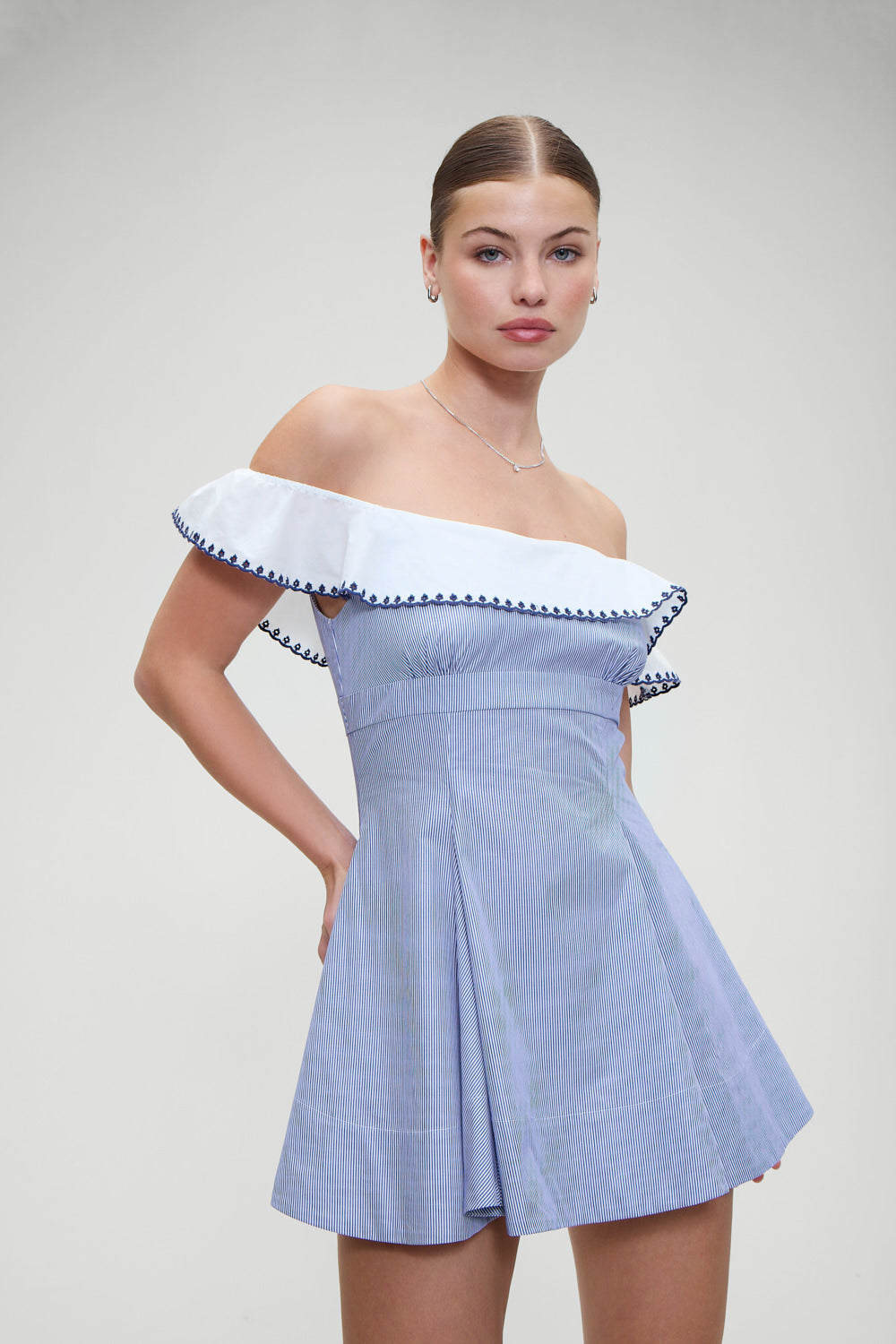 Lilah Striped Mini Dress - Midnight Stripe | Frankies Bikinis