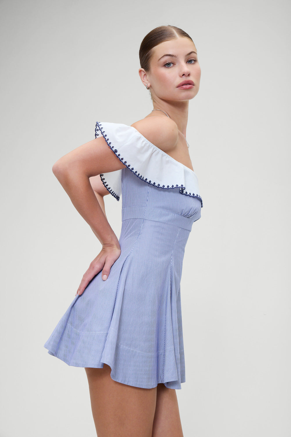 Lilah Striped Mini Dress - Midnight Stripe | Frankies Bikinis