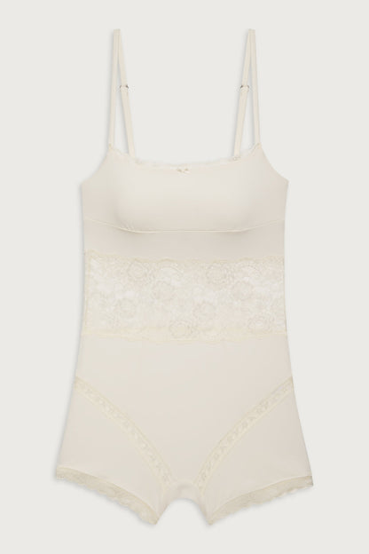 Whisper Lace Bodysuit - Porcelain | Frankies Bikinis