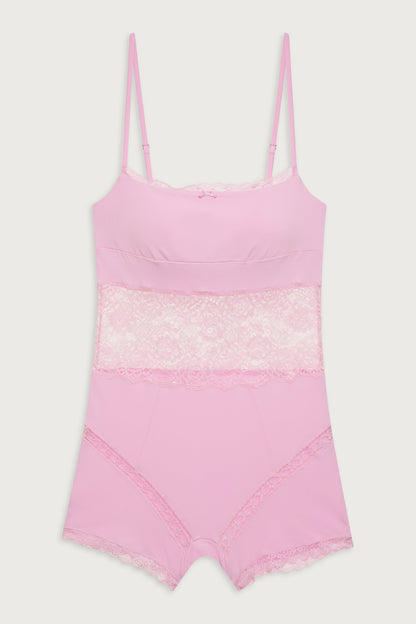 Whisper Lace Bodysuit - French Rose | Frankies Bikinis