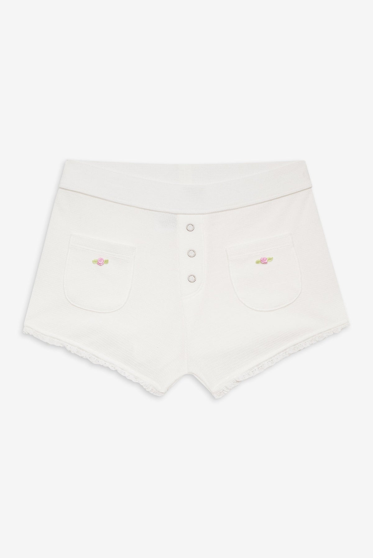 Eve Booty Shorts - White | Frankies Bikinis