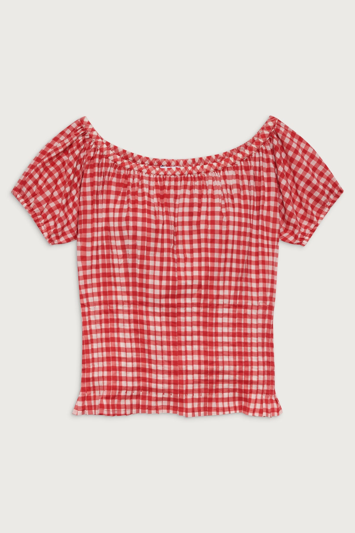 Cider Gingham Blouse - Cherry Gingham | Frankies Bikinis