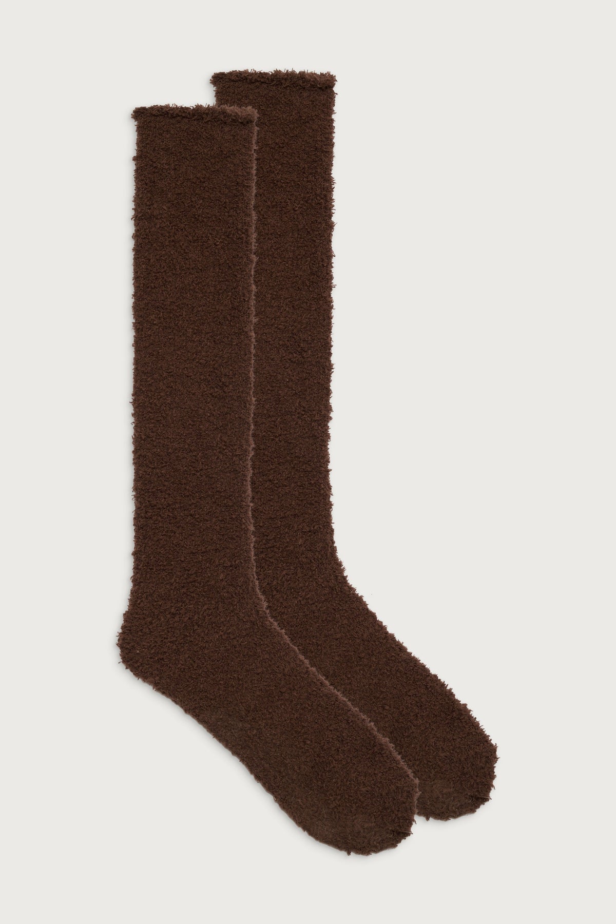 Cuddle Fuzzy High Socks - Chocolate Lily | Frankies Bikinis