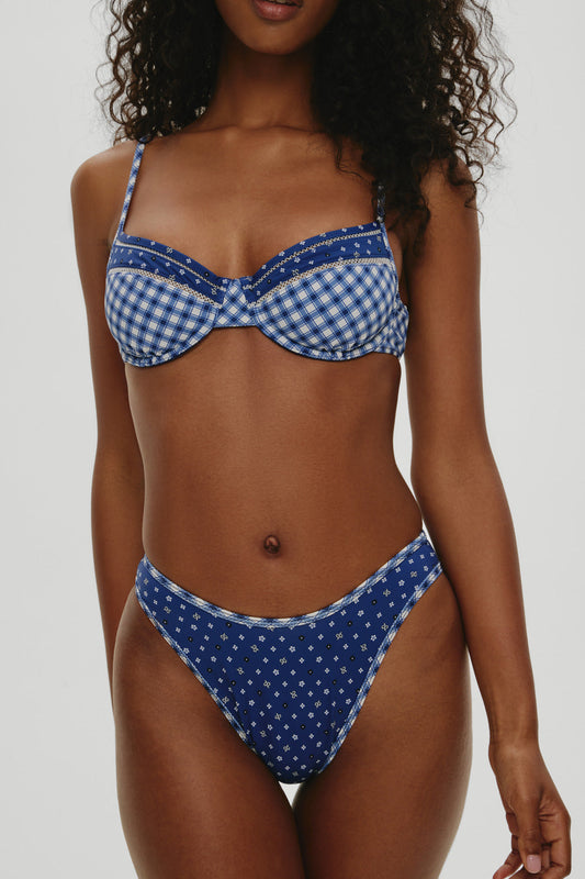 Presley High Waisted Bikini Bottom - Starry Night | Frankies Bikinis