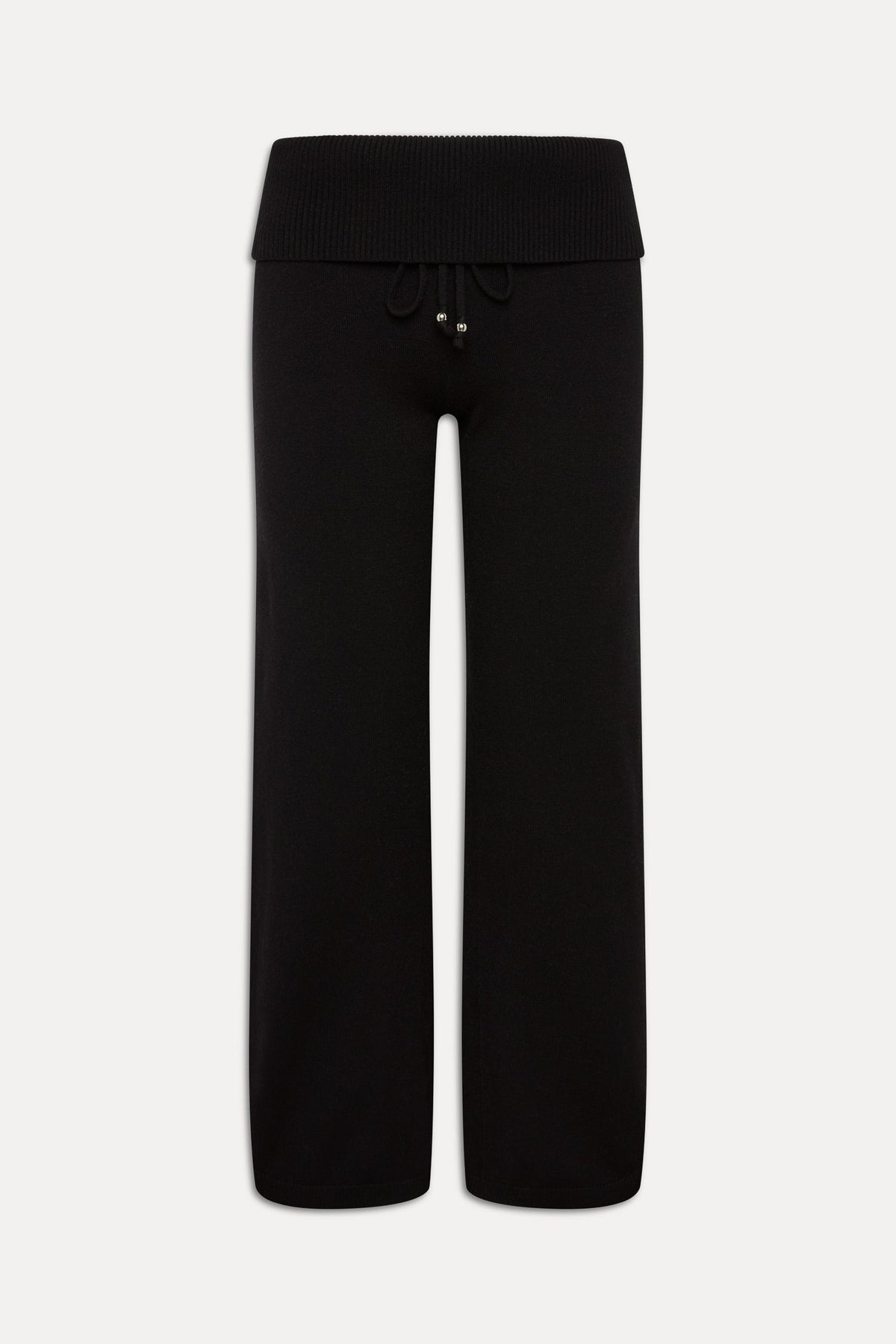 Dawson Knit Fold Over Pants - Black | Frankies Bikinis