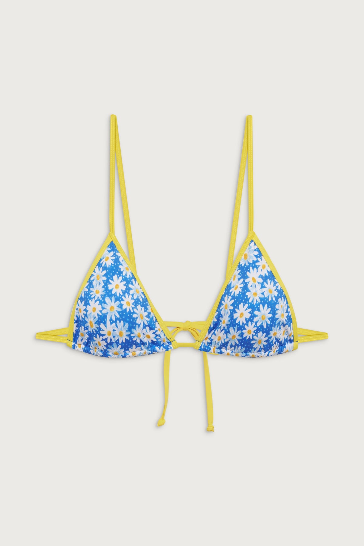 Lumia Triangle Bralette Bikini Top - Blue Daisy | Frankies Bikinis