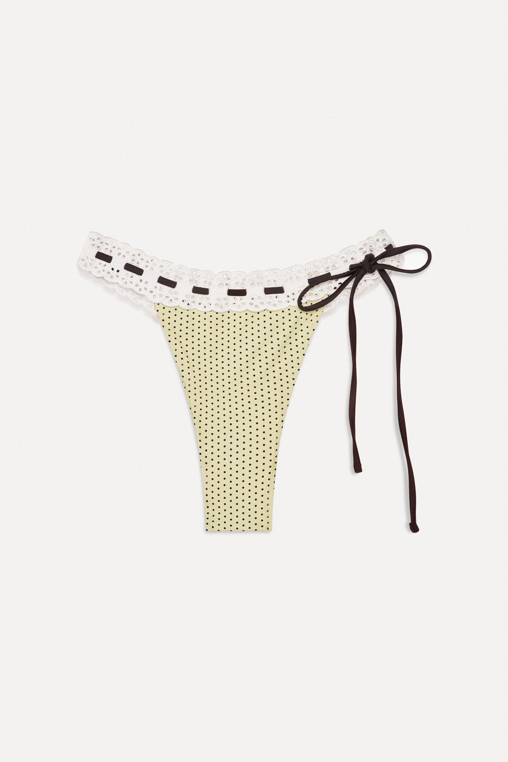Lacey Micro Bikini Bottom - Lemon Dot | Frankies Bikinis