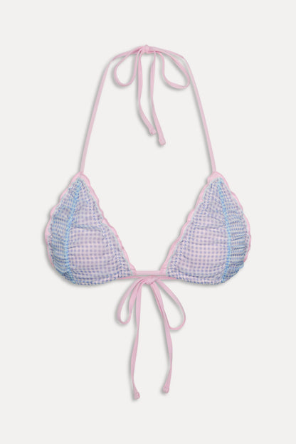 Isla Skimpy Gingham Bikini Top - Gingham Ribbon | Frankies Bikinis