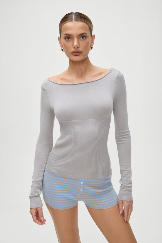 Theo Knit Sweater - Ash | Frankies Bikinis