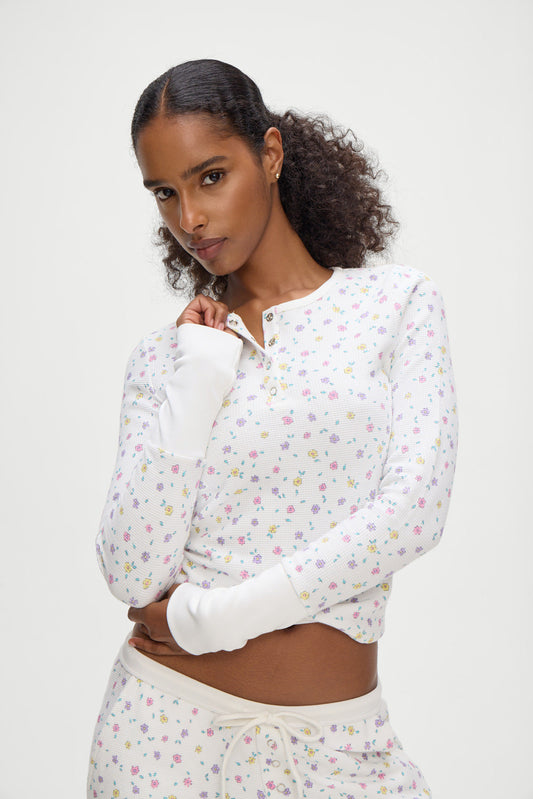 Nate Long Sleeve Thermal Shirt - Picnic Blanket | Frankies Bikinis