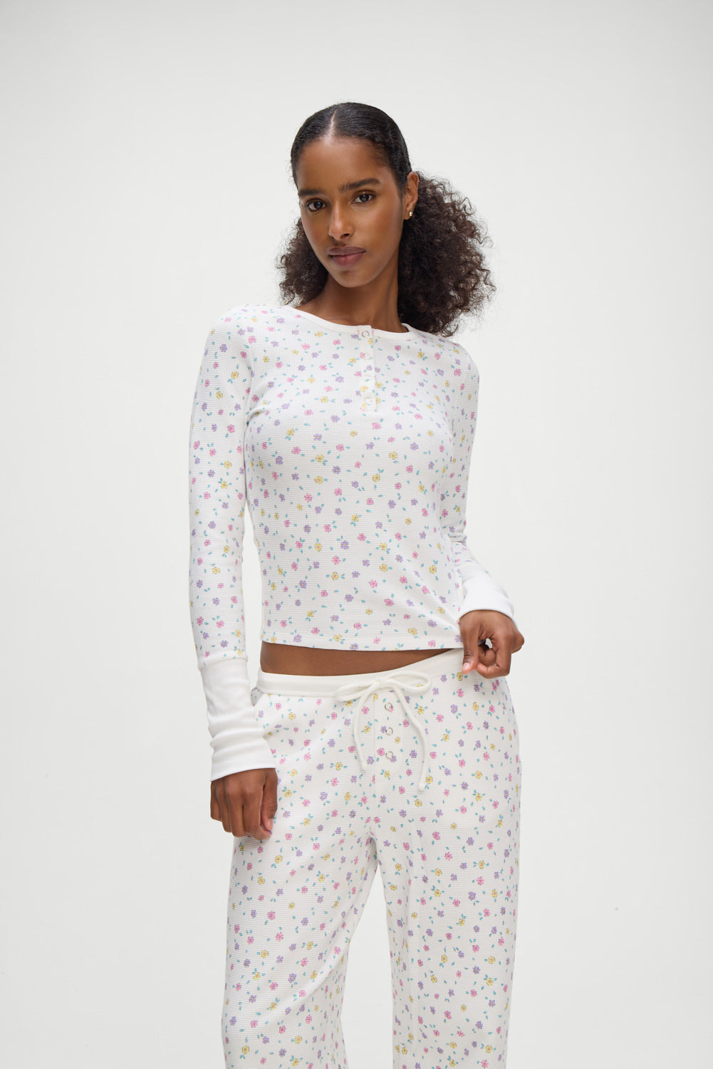 Nate Long Sleeve Thermal Shirt - Picnic Blanket | Frankies Bikinis