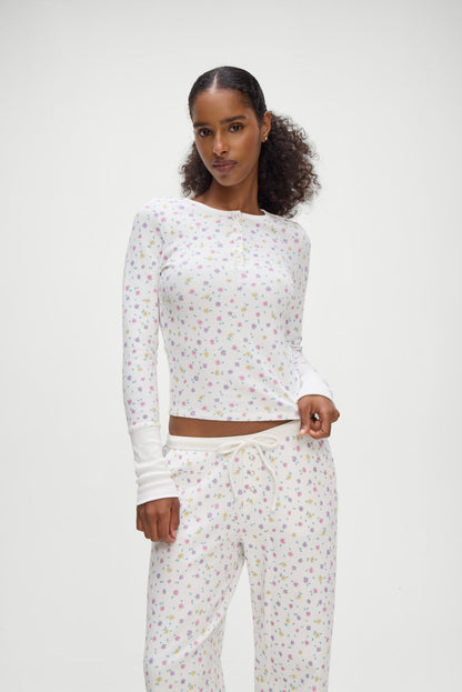 Nate Long Sleeve Thermal Shirt - Picnic Blanket | Frankies Bikinis