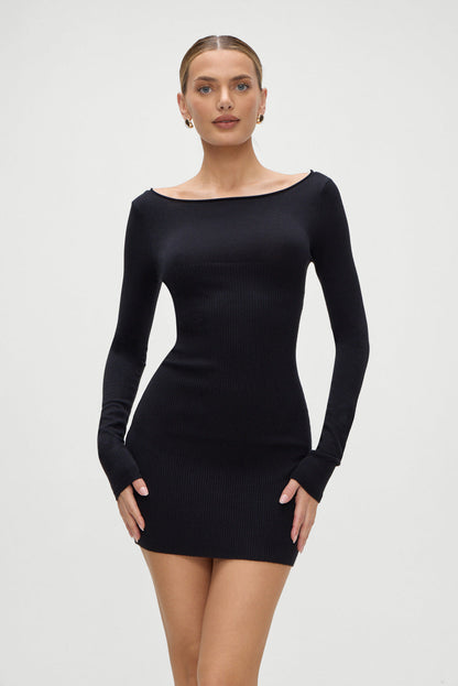 Luca Knit Mini Dress - Black | Frankies Bikinis