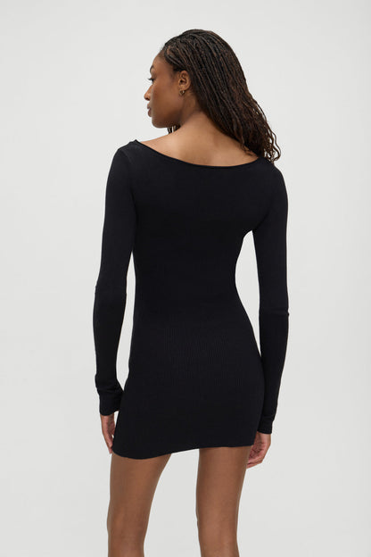 Luca Knit Mini Dress - Black | Frankies Bikinis