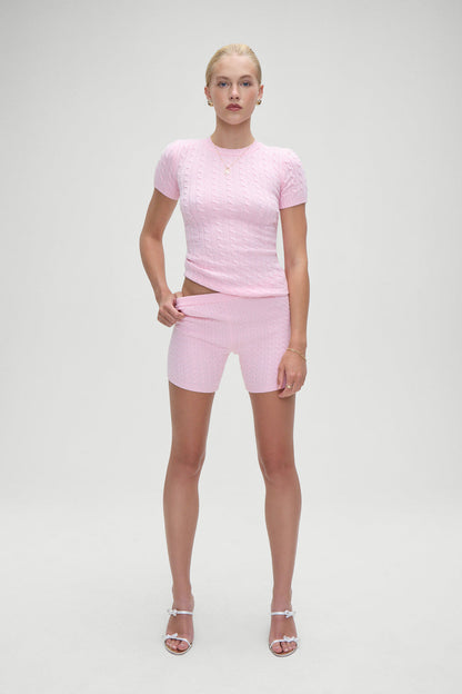 Ariel Knit Shorts - Cozy Pink | Frankies Bikinis