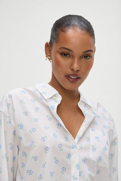 Ralph Long Sleeve Sleep Shirt - Periwinkle | Frankies Bikinis