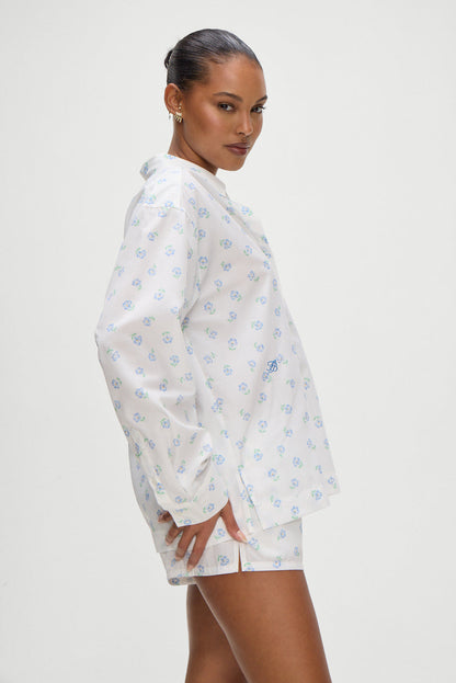 Ralph Long Sleeve Sleep Shirt - Periwinkle | Frankies Bikinis