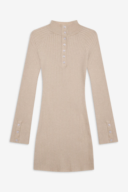 Isla Long Sleeve Mini Dress - Cream | Frankies Bikinis