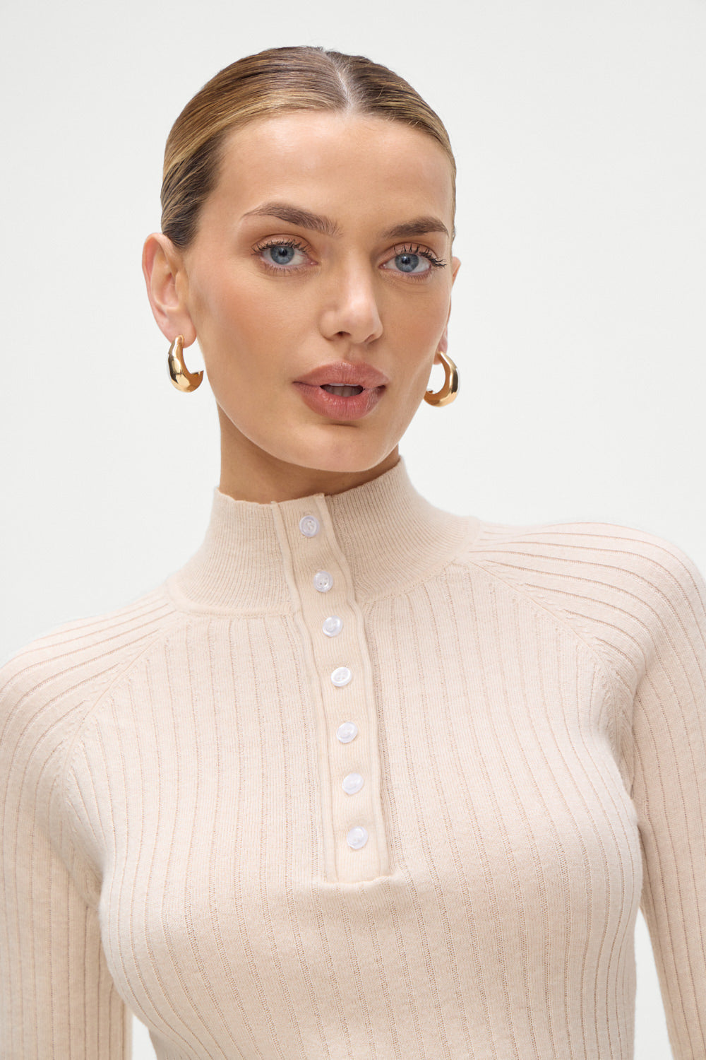 Isla Long Sleeve Mini Dress - Cream | Frankies Bikinis