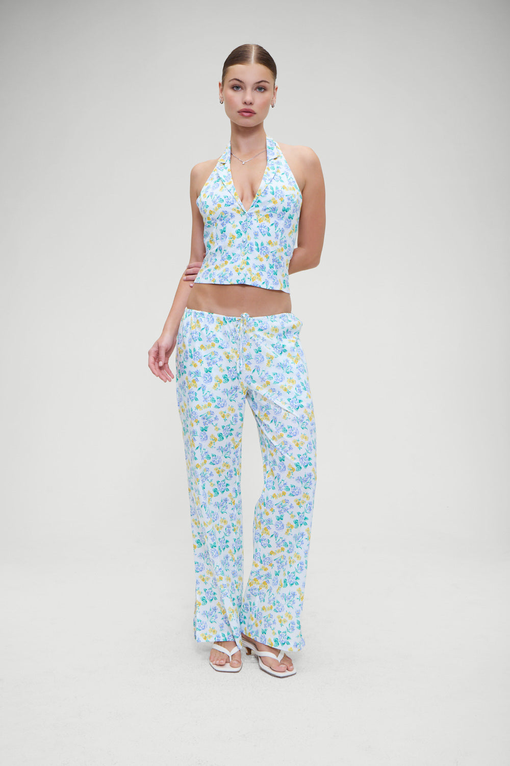 Daisy Low Rise Pant - Coastal Floral | Frankies Bikinis