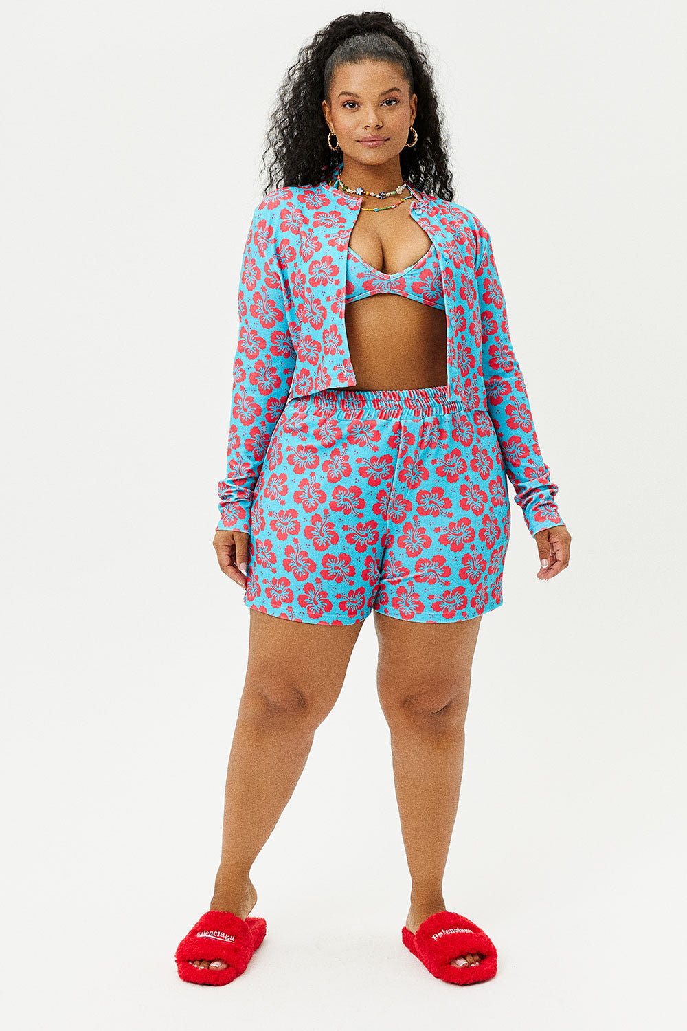 Cheri Terry Cardigan Sweater - Blue Magic | Frankies Bikinis